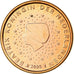 Holandia, Euro Cent, 2005, Utrecht, MS(63), Miedź platerowana stalą, KM:234