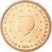 Holandia, Euro Cent, 2006, Utrecht, MS(65-70), Miedź platerowana stalą, KM:234