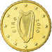 IRELAND REPUBLIC, 10 Euro Cent, 2010, MS(65-70), Brass, KM:47