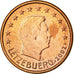 Luksemburg, Euro Cent, 2002, EF(40-45), Miedź platerowana stalą, KM:75