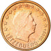 Luxemburgo, Euro Cent, 2005, MS(63), Aço Cromado a Cobre, KM:75