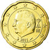 Bélgica, 20 Euro Cent, 2011, MS(65-70), Latão, KM:278