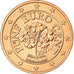 Áustria, 5 Euro Cent, 2007, MS(65-70), Aço Cromado a Cobre, KM:3084