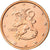 Finlândia, Euro Cent, 2000, AU(55-58), Aço Cromado a Cobre, KM:98