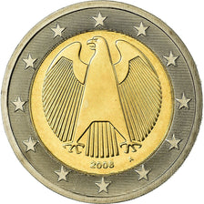 ALEMANIA - REPÚBLICA FEDERAL, 2 Euro, 2008, SC, Bimetálico, KM:258