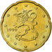 Finnland, 20 Euro Cent, 1999, SS, Messing, KM:102