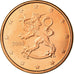 Finland, 5 Euro Cent, 2009, AU(55-58), Copper Plated Steel, KM:100