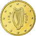 IRELAND REPUBLIC, 10 Euro Cent, 2009, MS(63), Brass, KM:47