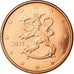 Finland, 5 Euro Cent, 2011, UNC-, Copper Plated Steel, KM:100