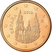Espagne, 5 Euro Cent, 2010, SPL, Copper Plated Steel, KM:1146