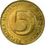 Moneda, Eslovenia, 5 Tolarjev, 1995, MBC, Níquel - latón, KM:6