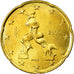 Italia, 20 Euro Cent, 2005, SC, Latón, KM:214