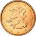 Finland, Euro Cent, 2007, MS(65-70), Copper Plated Steel, KM:98