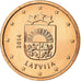 Letonia, Euro Cent, 2014, SC, Cobre chapado en acero