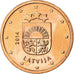 Letland, 2 Euro Cent, 2014, UNC-, Copper Plated Steel