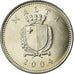 Moneta, Malta, 2 Cents, 2004, AU(55-58), Miedź-Nikiel, KM:94