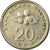Coin, Malaysia, 20 Sen, 1998, EF(40-45), Copper-nickel, KM:52