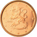 Finland, Euro Cent, 2008, MS(65-70), Copper Plated Steel, KM:98