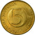 Coin, Slovenia, 5 Tolarjev, 1992, EF(40-45), Nickel-brass, KM:6