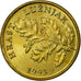 Coin, Croatia, 5 Lipa, 1993, EF(40-45), Brass plated steel, KM:5