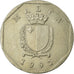 Moneda, Malta, 50 Cents, 1991, MBC, Cobre - níquel, KM:98