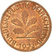 Munten, Federale Duitse Republiek, Pfennig, 1972, Stuttgart, ZF, Copper Plated