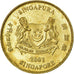 Moneta, Singapore, 5 Cents, 2001, Singapore Mint, BB, Alluminio-bronzo, KM:99