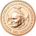 Vaticano, Medal, 5 C, Essai-Trial Jean Paul II, 2002, MS(65-70), Cobre