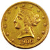 Stati Uniti, Coronet Head, $10, Eagle, 1906, U.S. Mint, Philadelphia, BB+, Oro