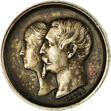France, Médaille, Naissance de Napoléon IV, Quinaire, 1856, SUP, Argent