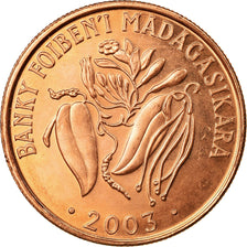 Moneta, Madagascar, 2 Ariary, 2003, Royal Canadian Mint, AU(55-58), Miedź