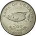 Moneta, Uganda, 200 Shillings, 2008, MB+, Acciaio placcato nichel, KM:68a