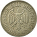 Coin, GERMANY - FEDERAL REPUBLIC, Mark, 1954, Munich, EF(40-45), Copper-nickel