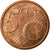Italia, 5 Euro Cent, 2002, MB+, Acciaio placcato rame, KM:212