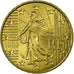 França, 10 Euro Cent, 1999, EF(40-45), Latão, Gadoury:4., KM:1285