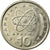 Moneta, Grecia, Democritus, 10 Drachmes, 1990, BB, Rame-nichel, KM:132