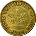 Coin, GERMANY - FEDERAL REPUBLIC, 10 Pfennig, 1949, Stuttgart, VF(30-35), Brass