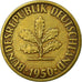 Coin, GERMANY - FEDERAL REPUBLIC, 5 Pfennig, 1950, Stuttgart, EF(40-45), Brass