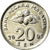 Moneda, Malasia, 20 Sen, 2005, MBC, Cobre - níquel, KM:52