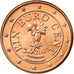 Oostenrijk, Euro Cent, 2005, PR, Copper Plated Steel, KM:3082