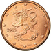 Finlandia, Euro Cent, 2005, Vantaa, EF(40-45), Miedź platerowana stalą, KM:98