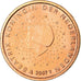 Países Baixos, 2 Euro Cent, 2007, MS(63), Aço Cromado a Cobre, KM:235