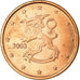 Finland, 5 Euro Cent, 2003, AU(55-58), Copper Plated Steel, KM:100