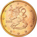 Finland, 5 Euro Cent, 2005, PR, Copper Plated Steel, KM:100