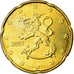 Finlandia, 20 Euro Cent, 2007, SPL-, Ottone, KM:127