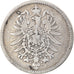 Moneta, GERMANIA - IMPERO, Wilhelm I, Mark, 1876, Hambourg, BB, Argento, KM:7