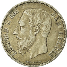 Coin, Belgium, Leopold II, 5 Francs, 5 Frank, 1871, VF(20-25), Silver, KM:24