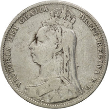 GREAT BRITAIN, Shilling, 1890, KM #774, VF(30-35), Silver, 5.48