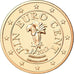 Áustria, Euro Cent, 2012, MS(63), Aço Cromado a Cobre, KM:3082