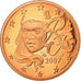 Frankrijk, 2 Euro Cent, 2007, BE, FDC, Copper Plated Steel, KM:1283